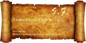 Ivancsics Flóra névjegykártya
